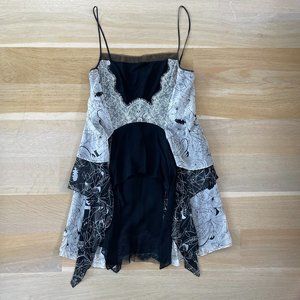 BCBG MAXAZRIA Runway Collection Mini Ruffle Dress